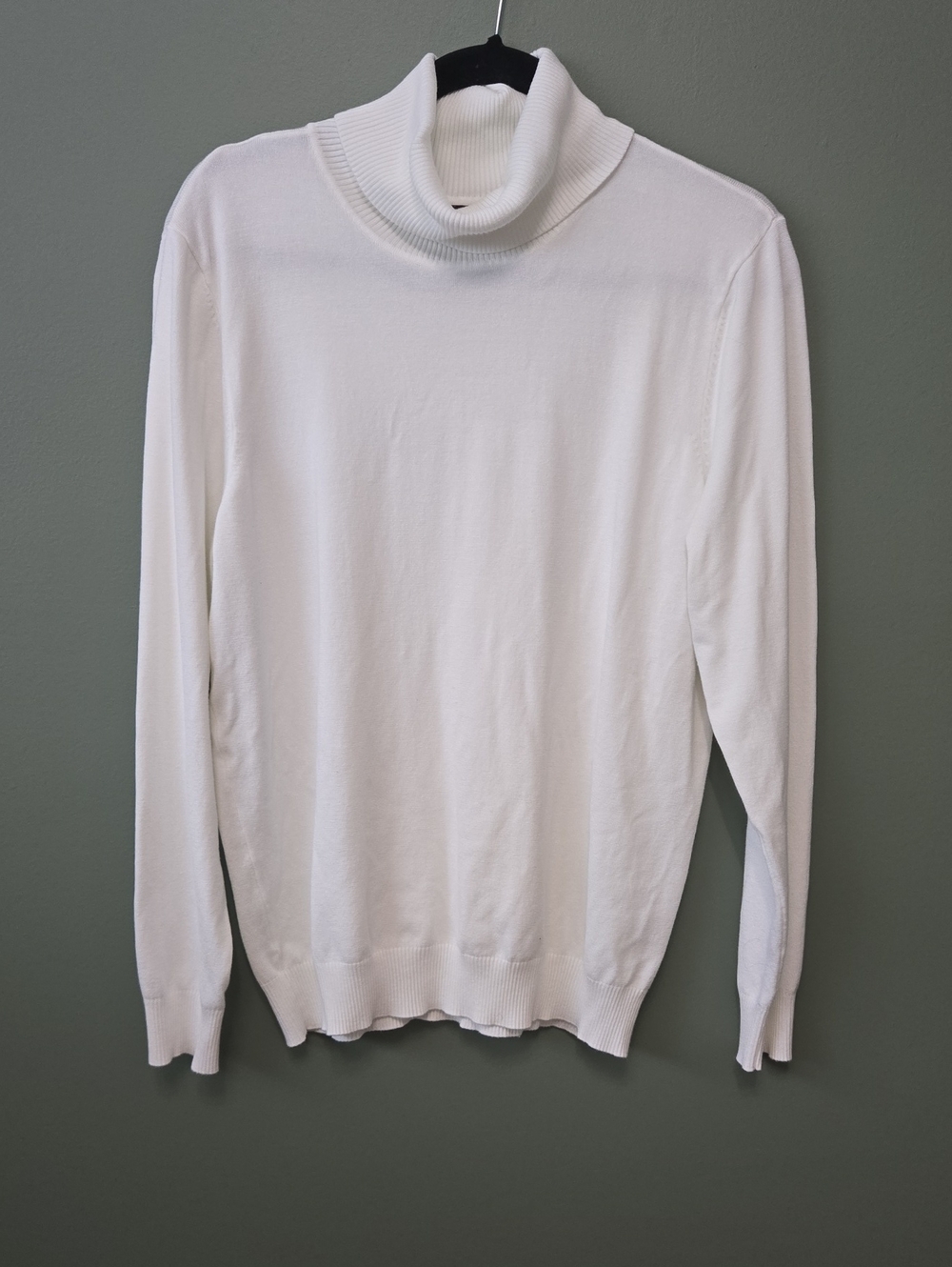 Andrew Marc Womens White Turtleneck Sweater Sz XL
